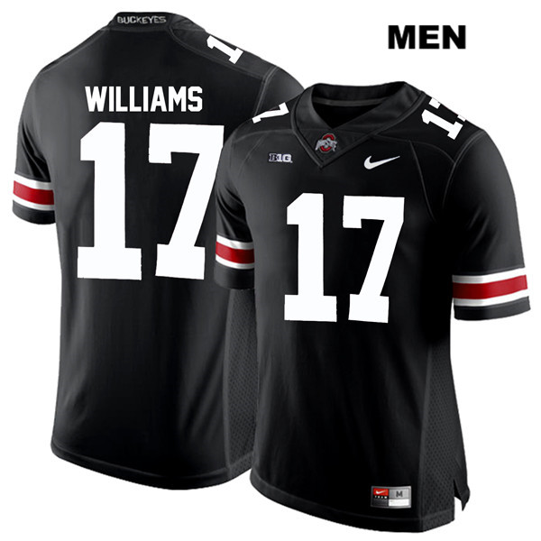 Ohio State Buckeyes Men's Alex Williams #17 White Number Black Authentic Nike College NCAA Stitched Football Jersey HV19A81LQ